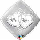 18" Mr. & Mrs. Entwined Hearts Balloon