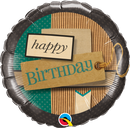 18" Happy Birthday Paper Patterns Balloon