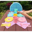 Deluxe Picnic Set 25 Pieces in Carry Case- Pastel