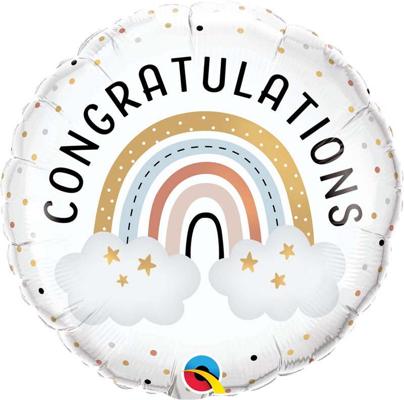 Congratulations Boho Rainbow Foil