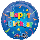Happy Birthday Stars Mylar Balloon