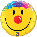 18" Smile Face Red Nose Balloon