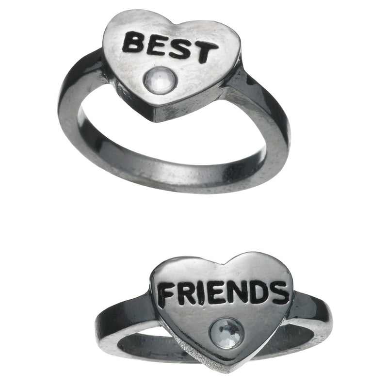Best Friends Heart Ring Set
