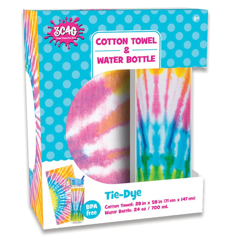 Tie Dye Towel and Water Bottle Set