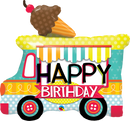 36" Happy Birthday Ice Cream Truck Balloon