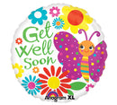21" Get Well Soon Cute Butterfly Balloon