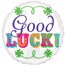 18" Good Luck! Clovers Balloon