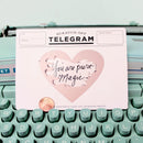 Rose Gold Telegram Scratch-off Card SALE
