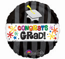 Jumbo Congrats Grad Wavy Bursts Balloon