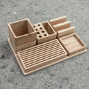 Handmade oak desk organizer - Five piece desk organizer