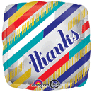 18" Thanks Multi Diagonal Square Balloon