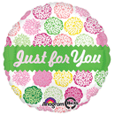 18" Just For You Flowers Balloon