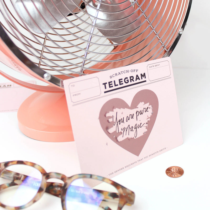 Rose Gold Telegram Scratch-off Card SALE