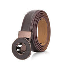 Brown Men’s Circlet Classic Ratchet Belt Open Circle Buckle