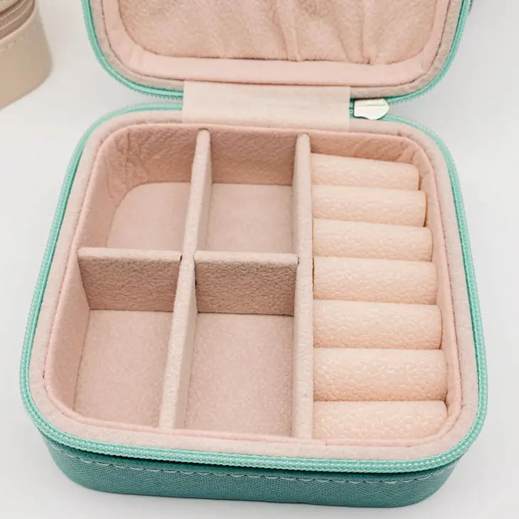 Leather Portable Travel Jewelry Box