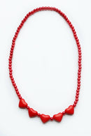 Heart Necklace- Red