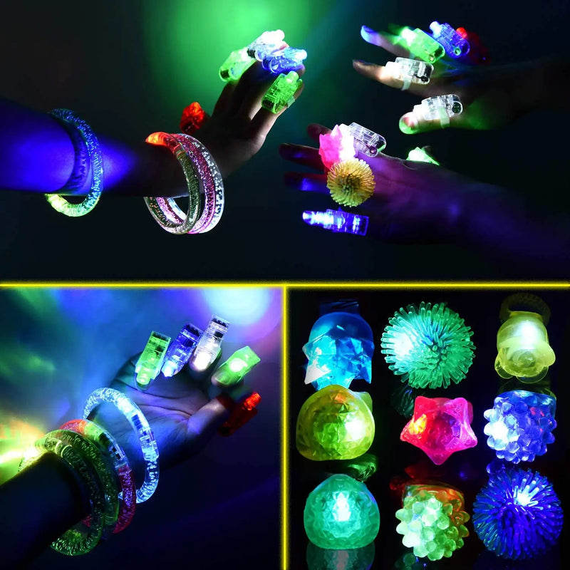 60PCs LED Light Up Toys Glow in The Dark Party Supplies