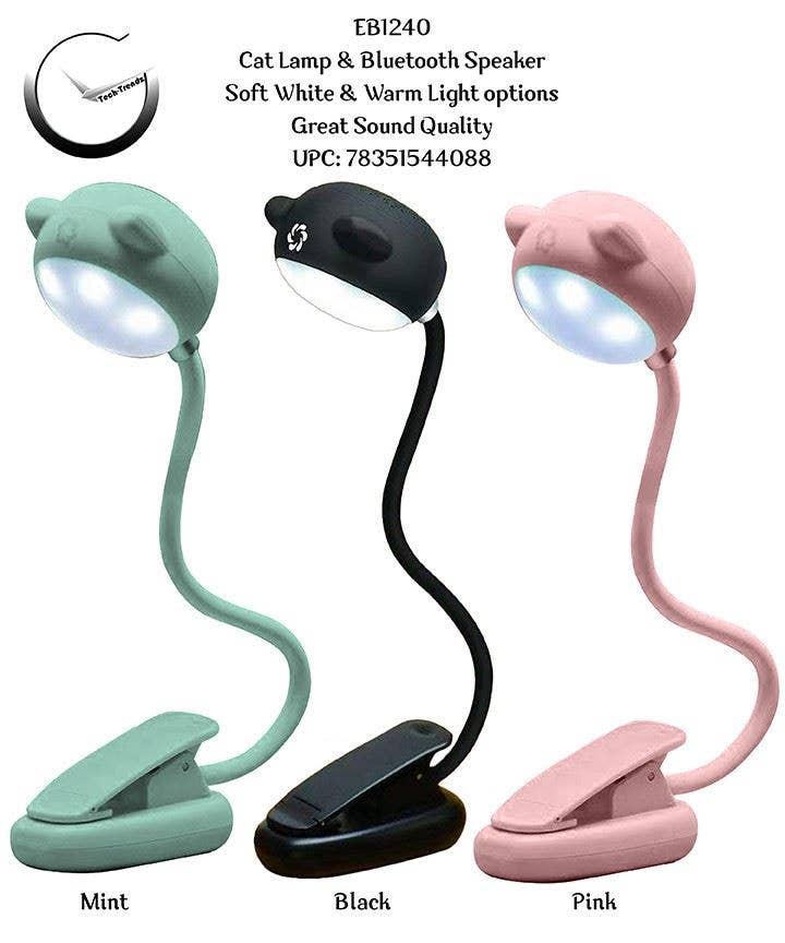 Clip-On Lamp with Bluetooth Speaker