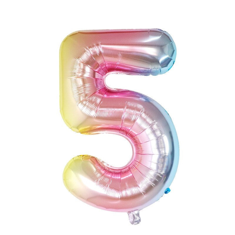 30" Number 5 Gradient Balloon