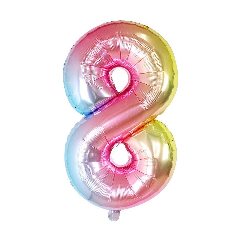 30" Number 8 Gradient Balloon