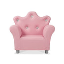 Child's Crown Armchair - Pink Faux Leather