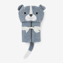 Slate Puppy Hooded Baby Bath Wrap
