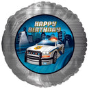 18" Happy Birthday Police Party Balloon