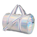 Iridescent Puffer Duffle Bag w/Sunrise Straps