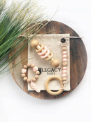 Feather Baby Gift Set - Peach