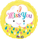 18" Miss You Cloud Balloon