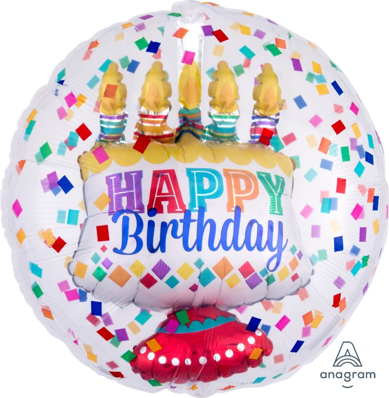 24" Insider Happy Birthday Cake Bubble Balloon