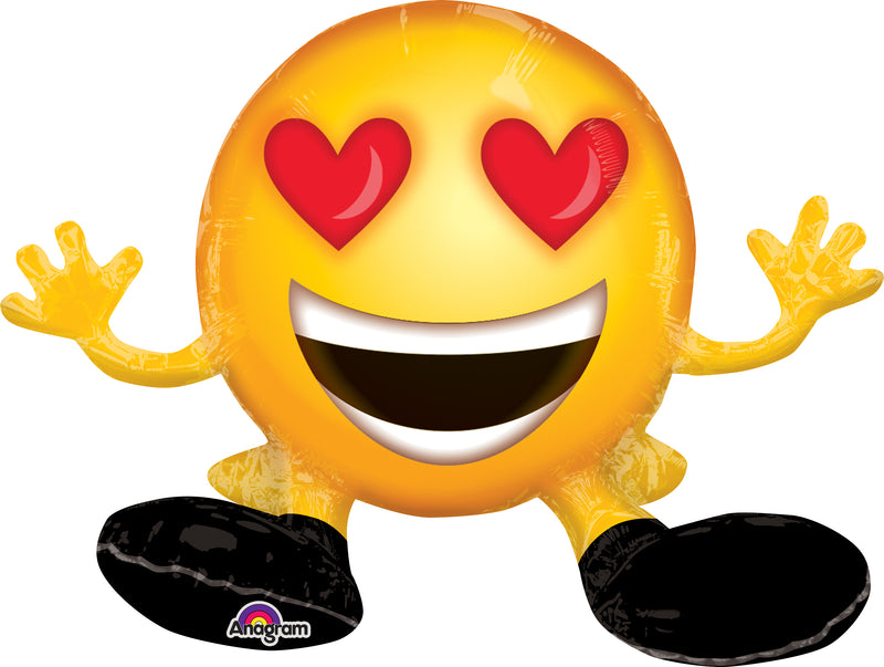 19" Airfill Only Sitting Emoticon Balloon