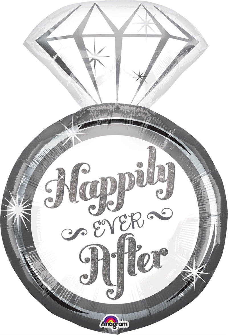27" Happily Ever After Ring Balloon