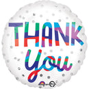 Thank You Silver Dots Foil Balloon