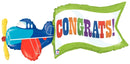 43" Airplane Congrats Balloon