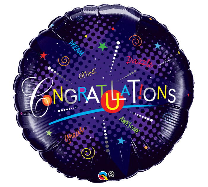 36" Congratulations Dazzle Balloon
