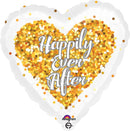 18" Confetti Happily Ever After Heart Balloon