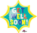 35" Jumbo Get Well Soon! Burst Balloon