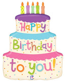 27" Happy Birthday To You! Cake Balloon