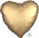 18" Satin Luxe Gold Sateen Heart Balloon