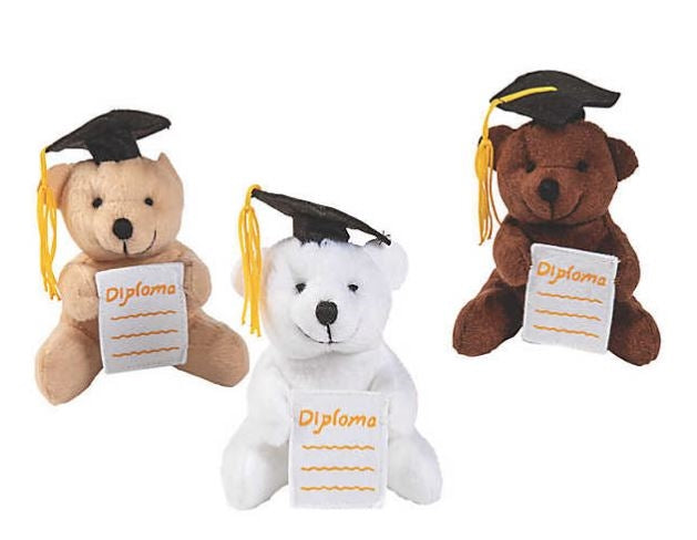Graduation Stuffed Bears with Diploma Pocket