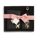 Black Passport and Luggage Tag Gift Set