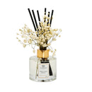 Clear Bottle Diffuser with White and Pink Flowers