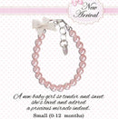Sterling Silver Pink Swarovski Pearl Baby Bracelet