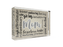 Inspirational Word Cloud Acrylic Plaque for Mom, 4x6x1 In
