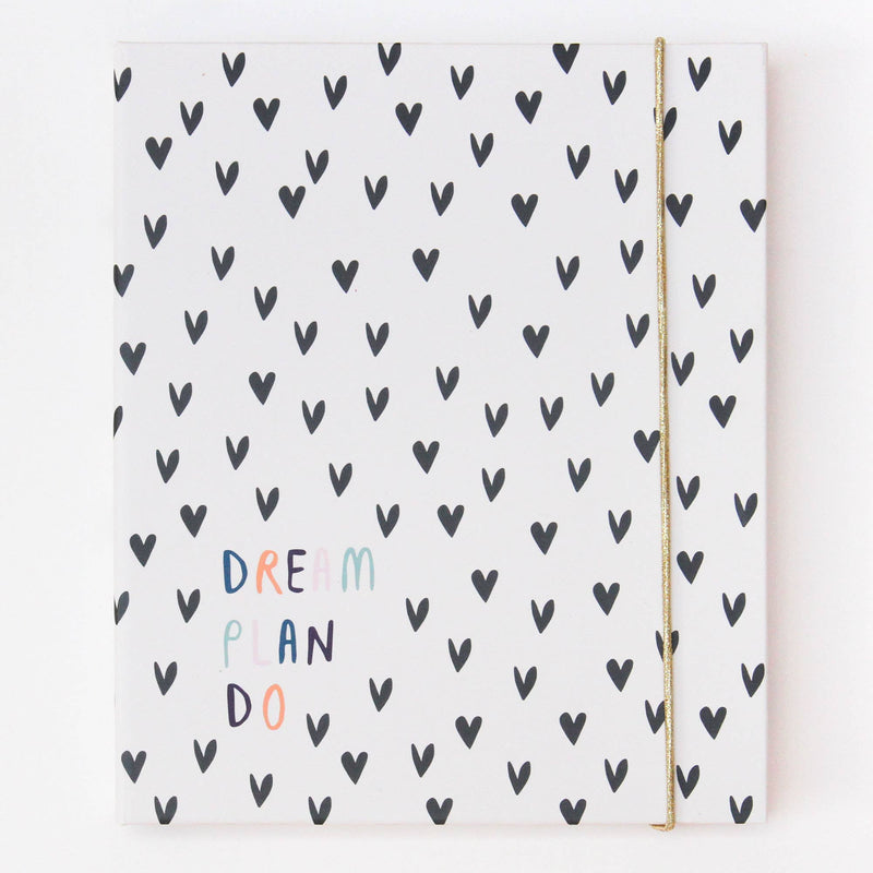 Scattered Hearts Hard Cover Organiser