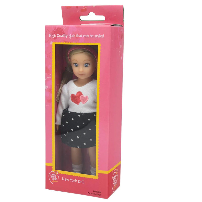 6.5" Mini Posable Doll - Heart Top