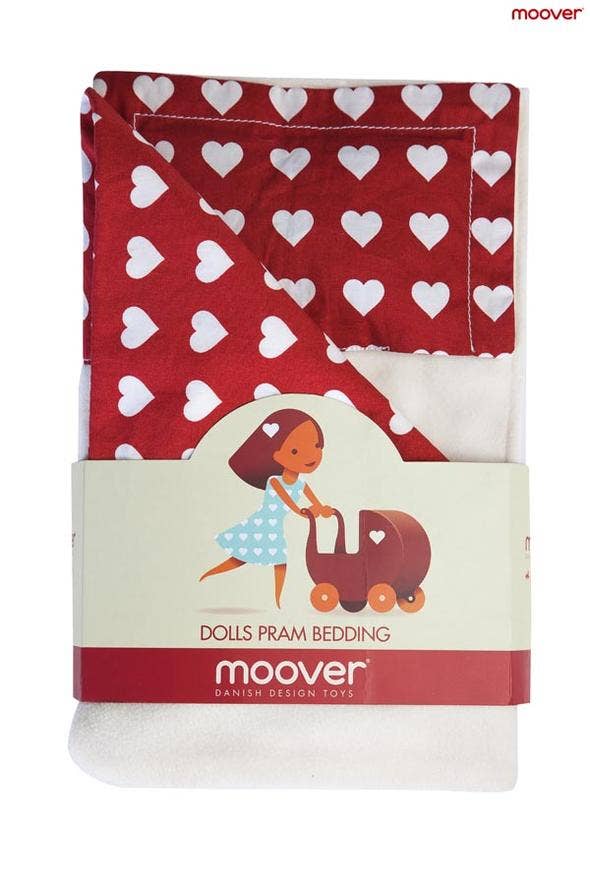 Moover Toys - Dolls Stroller (Pram) Bedding Set - Red