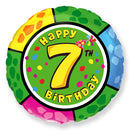 18" Happy 7th Birthday Balloon