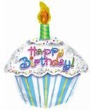 18" Happy Birthday Cupcake Balloon